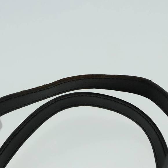 CELINE Macadam Canvas Hand Bag PVC Black Gold Auth 90948 - Picture 8 of 16